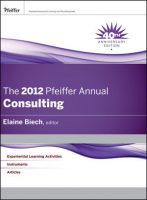 The Pfeiffer Annual for Consultants, 2012
